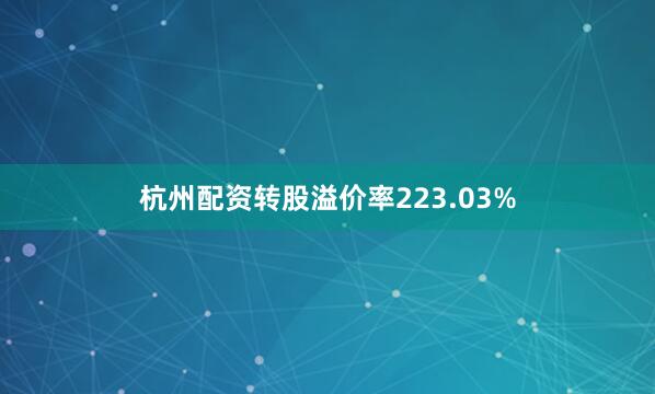 杭州配资转股溢价率223.03%